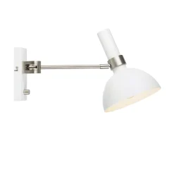 Larry veggspot 60W E27 hvit/stål