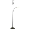 Lea LED gulvlampe uplight sort/stål