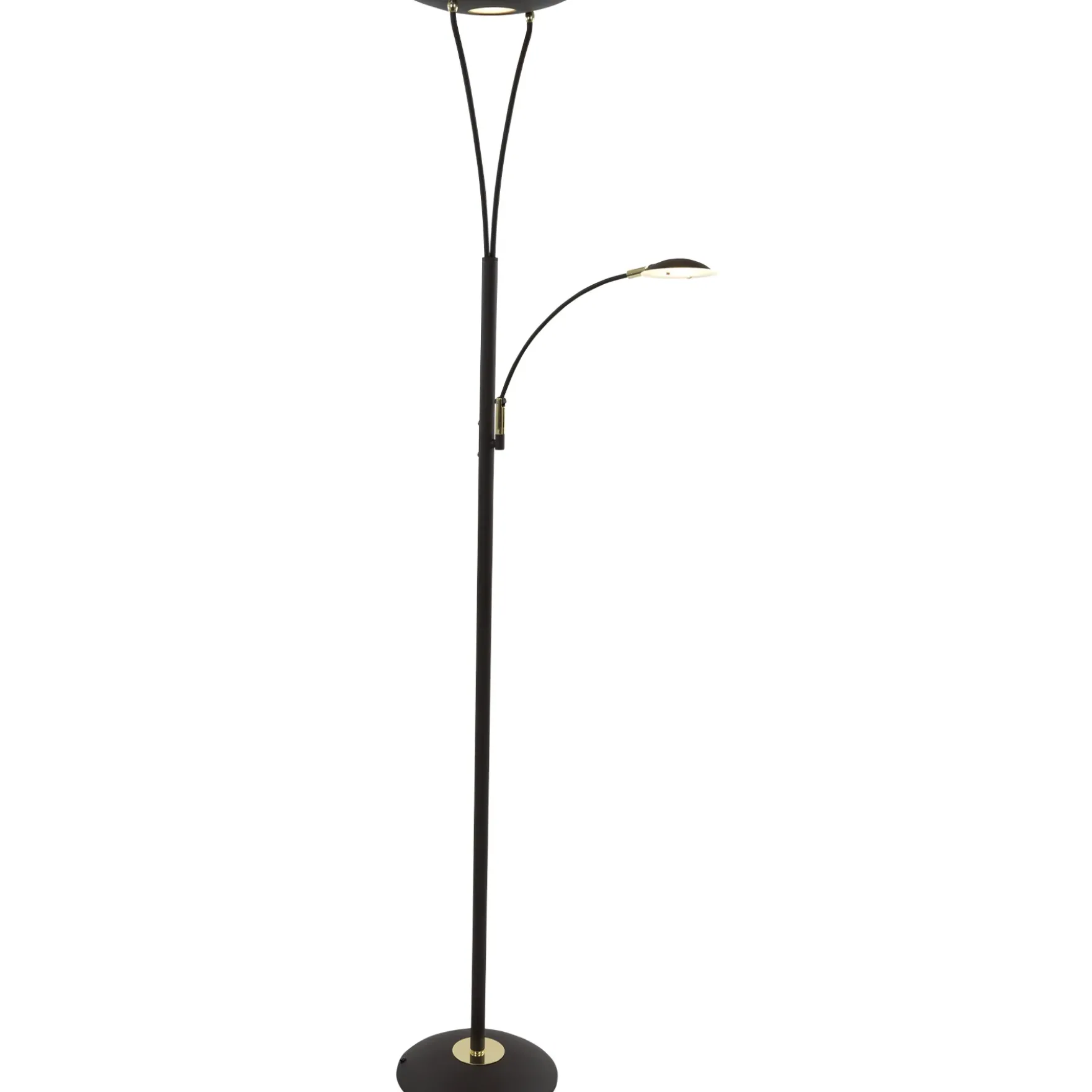 Lea LED gulvlampe uplight sort/stål