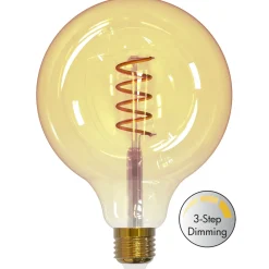 LM LED globe amber Ø125mm 5.5W 3-step dim