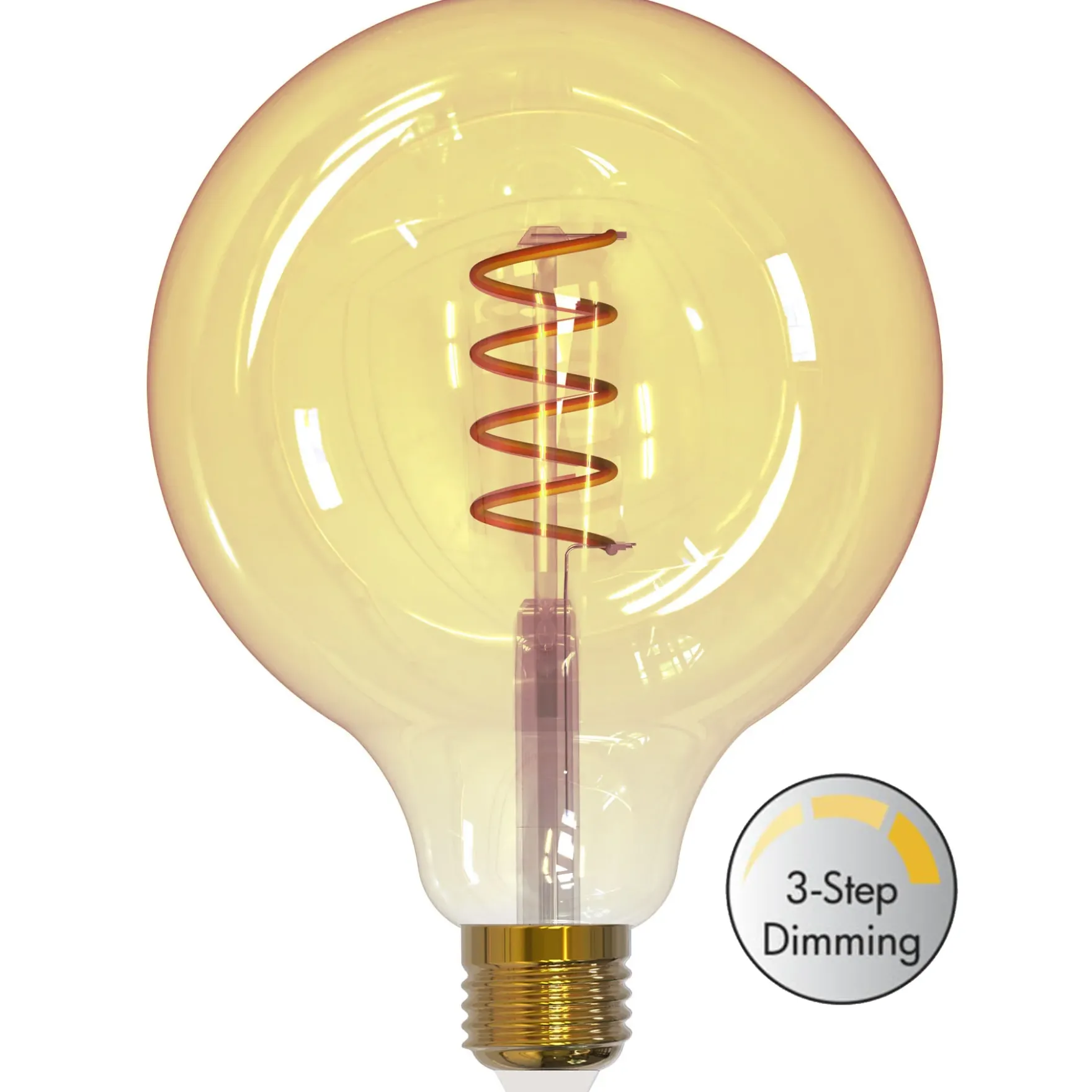 LM LED globe amber Ø125mm 5.5W 3-step dim