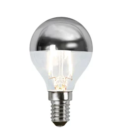 LM LED illum E14 toppspeil sølv 4W dimbar