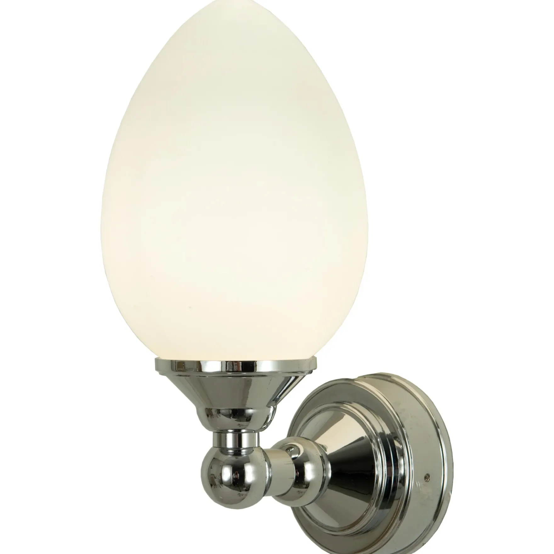 Luigi vegglampe IP44 krom/opal