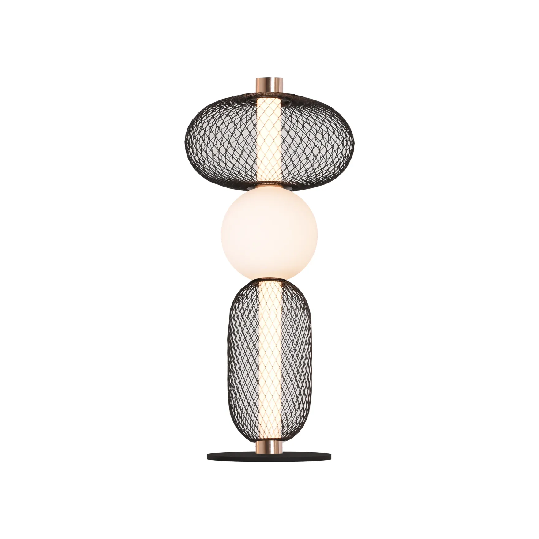 Lumia bordlampe stor LED sort/messing