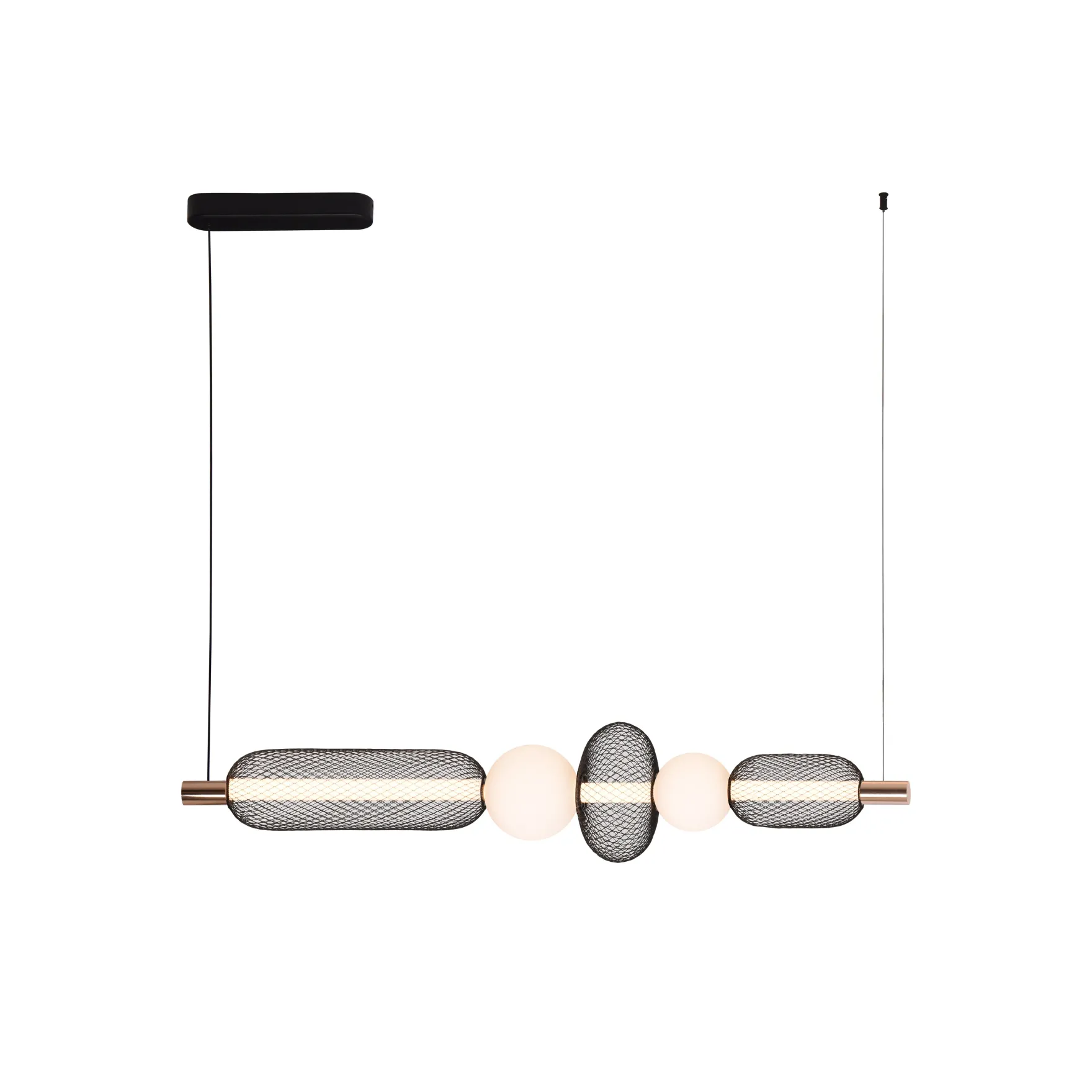 Lumia takpendel liggende LED sort/messing