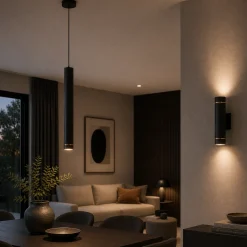 Lysgløtt taklampe 1-lys GU10 sort
