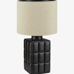 Makura bordlampe stor sort/beige
