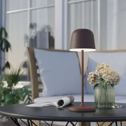 Mannera bordlampe oppladbar LED mokka