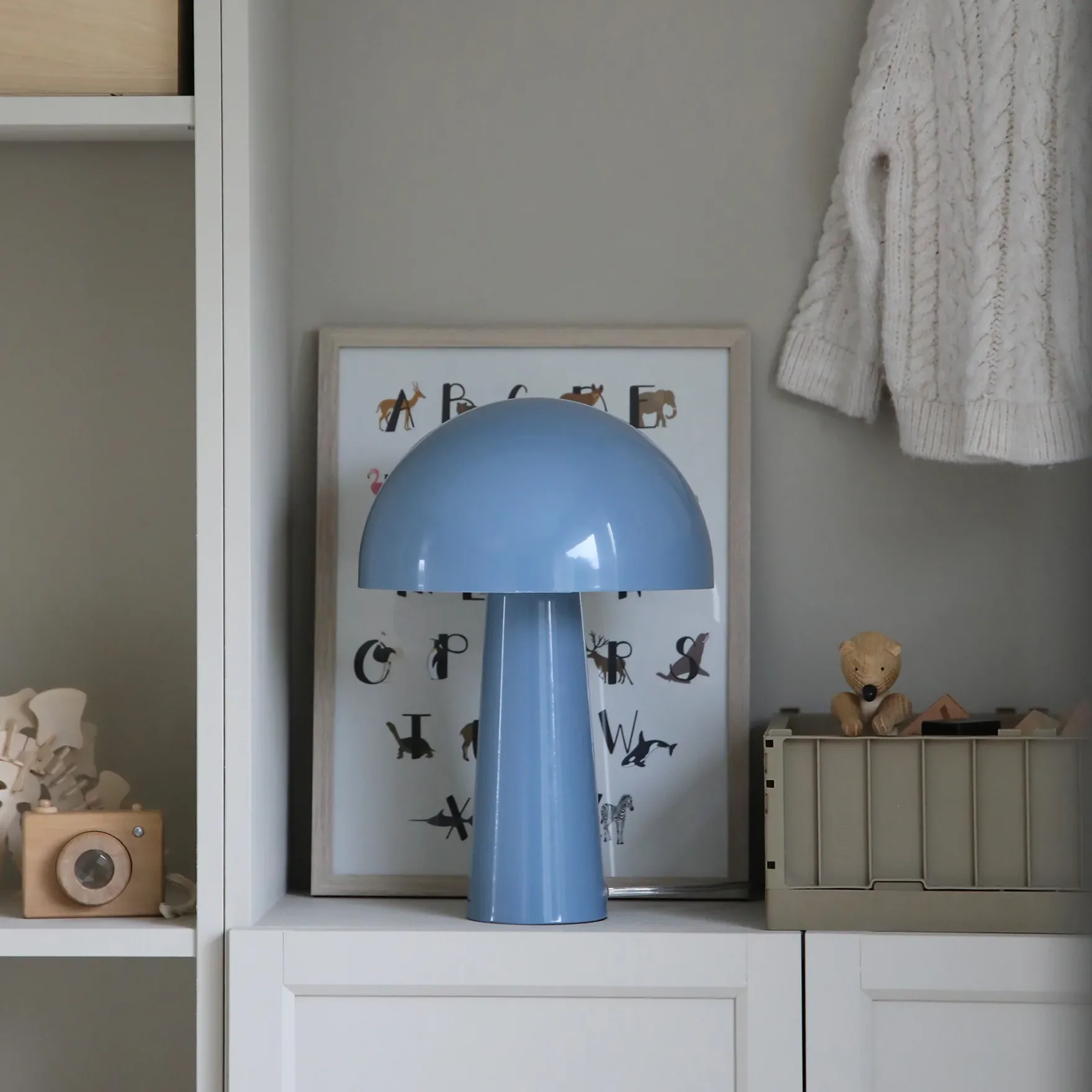 Mantar bordlampe E14 blå