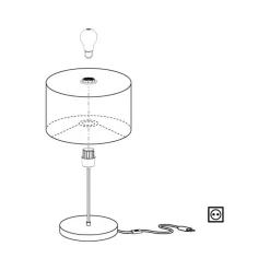 Maserlo bordlampe sort
