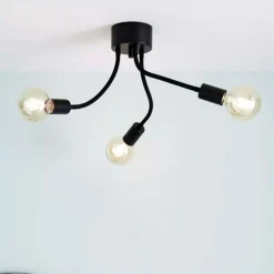 Medusa 3-lys taklampe sort