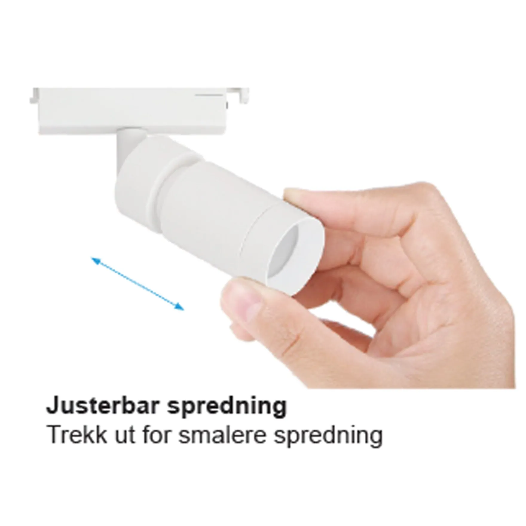 MicroLine Beta LED enkel spot hvit