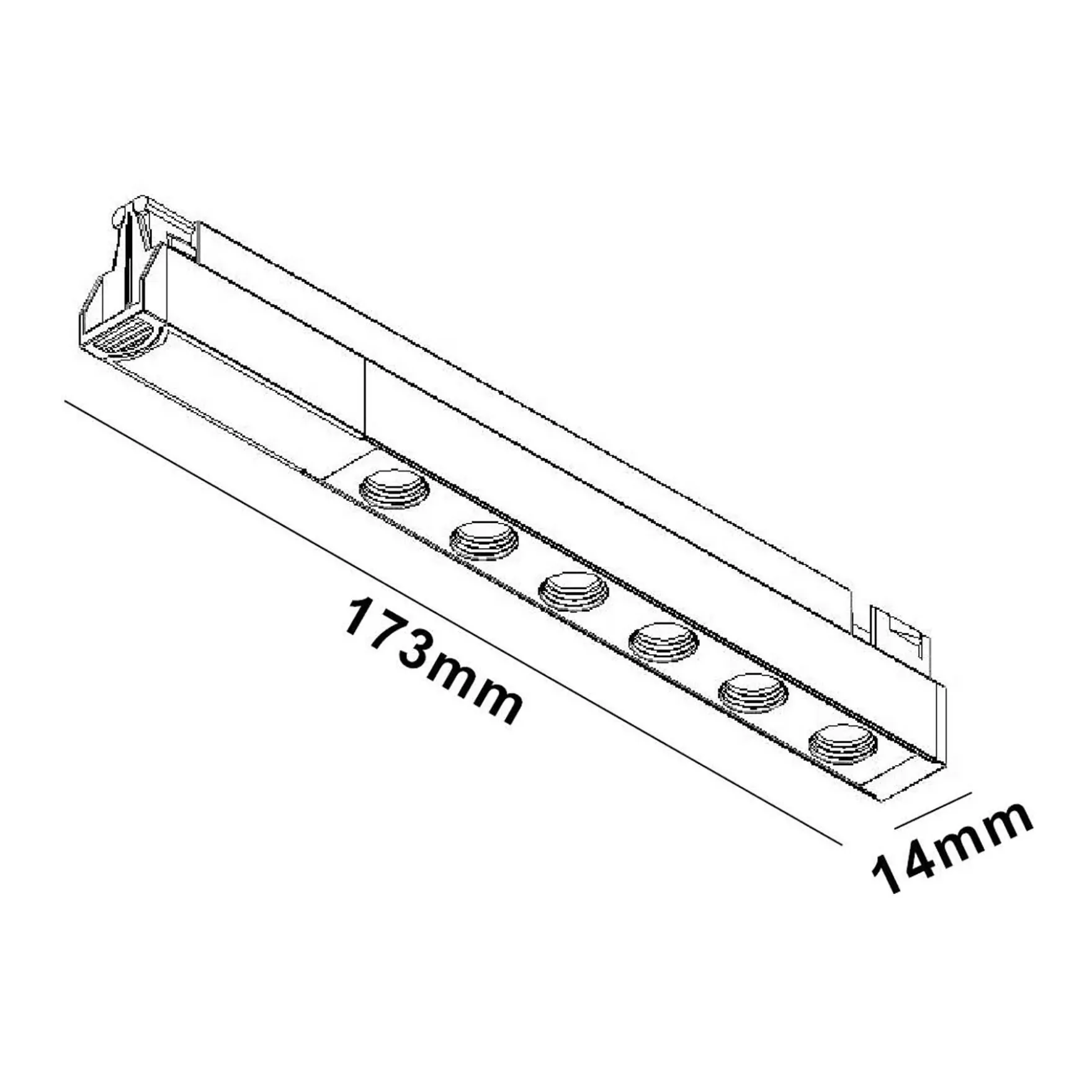 MicroLine Gamma LED lyslist grafitt sort