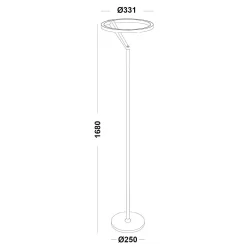Mind LED gulvlampe 23.9W sort