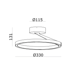 Mind LED takplafond Ø33cm hvit