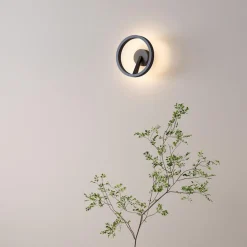 Mind LED vegglampe Ø22cm sort