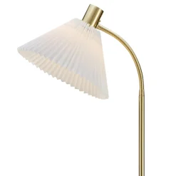 Mira gulvlampe messing/hvit