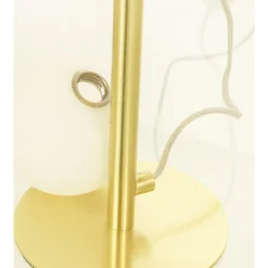 Molekyl 3-lys bordlampe messing/opal