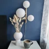 Molekyl 3-lys vegglampe messing/opal