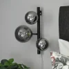 Molekyl 3-lys vegglampe sort/sotet