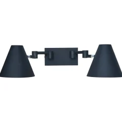 Montana 2-lys vegglampe sort/sand