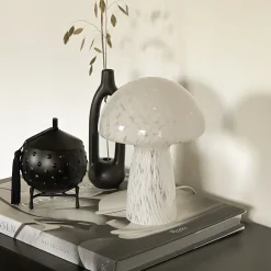 Mushi bordlampe liten hvit/klar