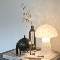Mushi bordlampe liten hvit/klar