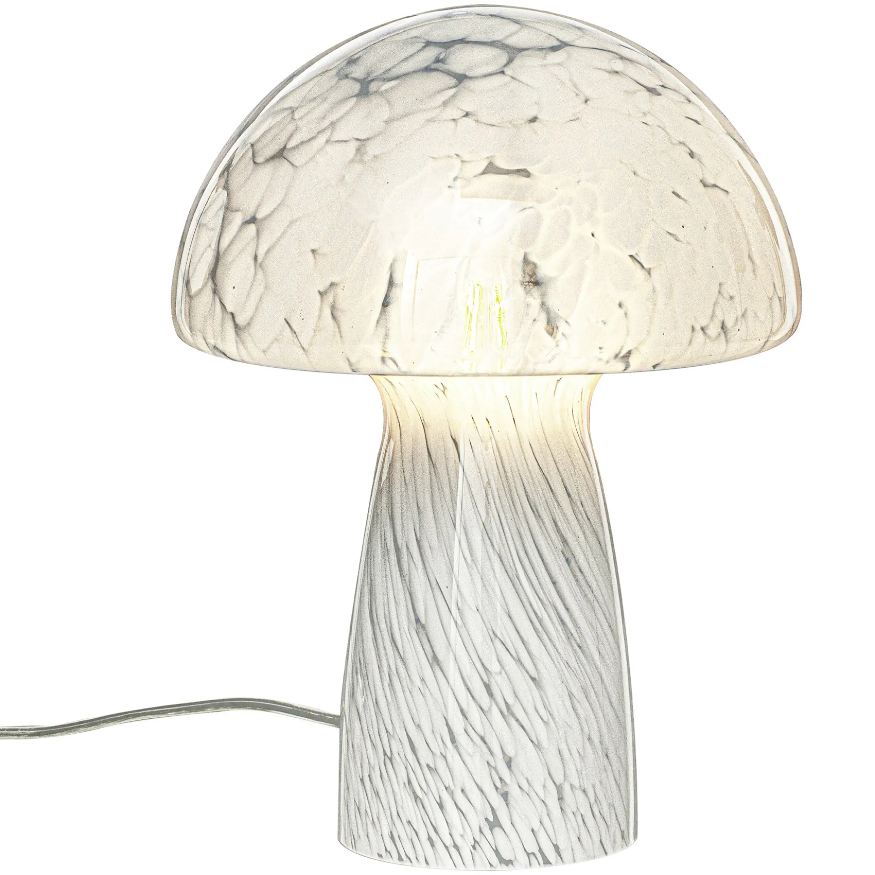 Mushi bordlampe stor hvit/klar
