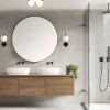 Nicosia 3-lys plafond IP44 sort/opal