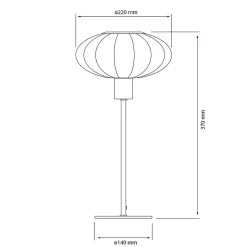 Noor bordlampe liten grå