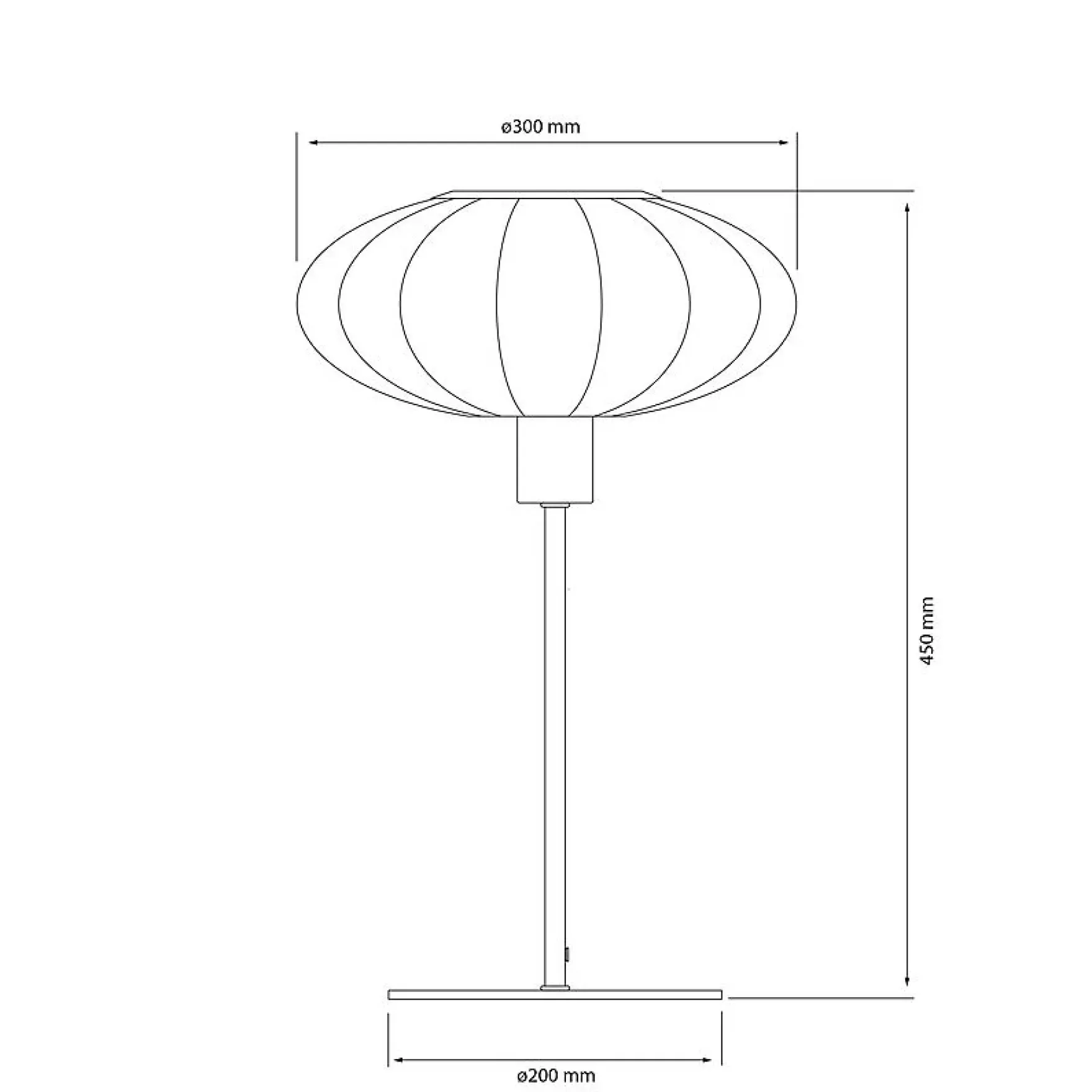 Noor bordlampe stor grå