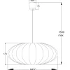 Noor takpendel Ø45cm hvit
