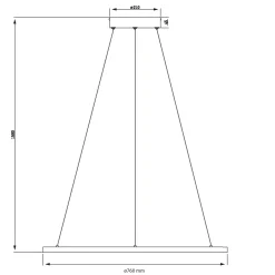 Oda LED taklampe rund Ø76cm