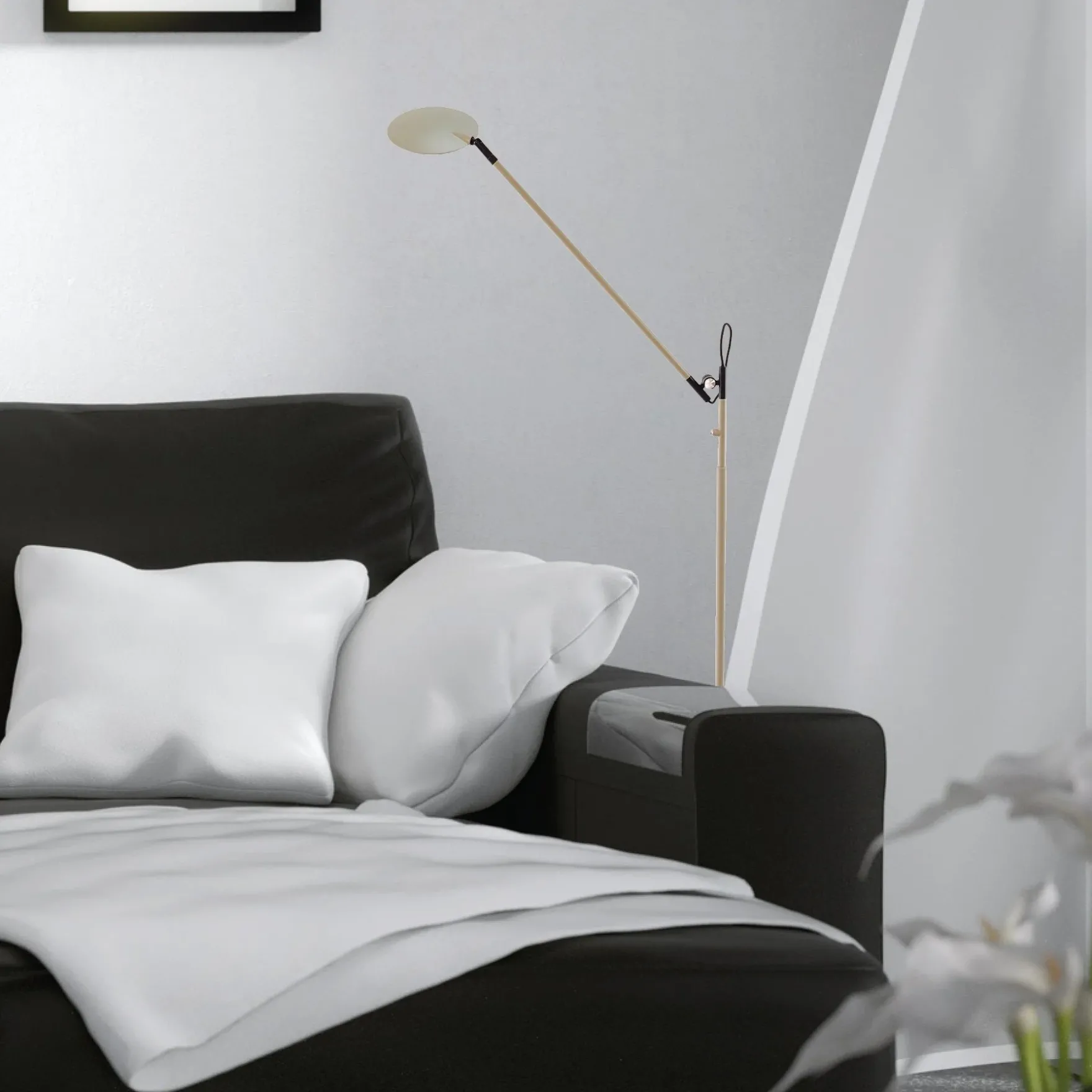 Orbit gulvlampe 7W silkegrå dimbar