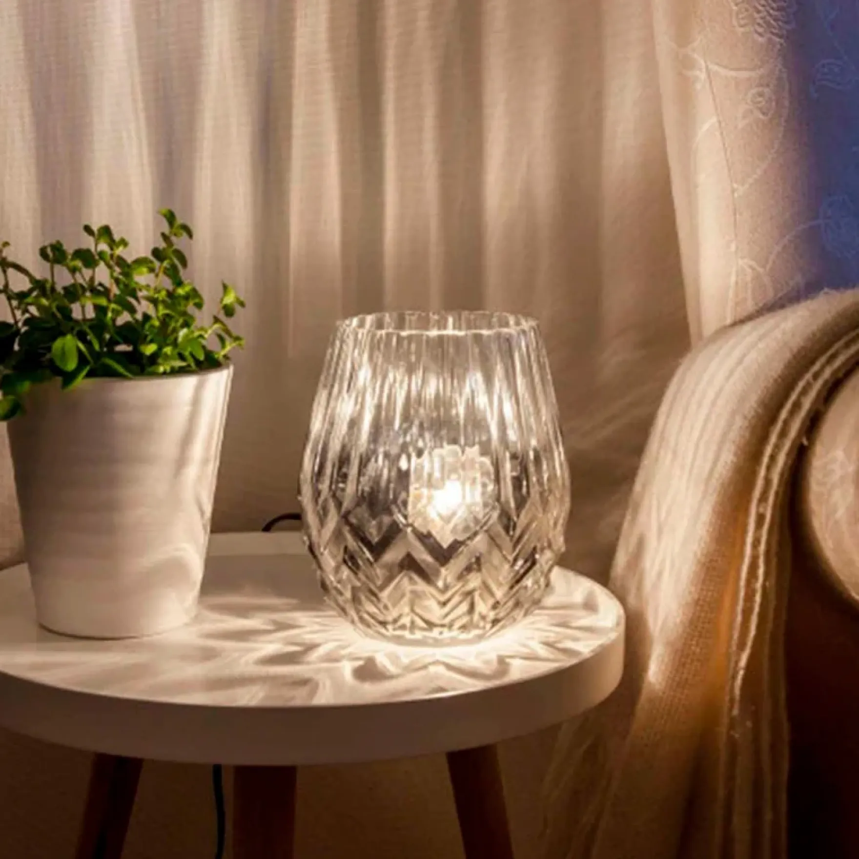 Ottilia bordlampe sort/krom