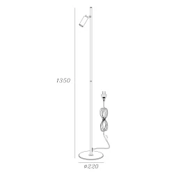 Oz mini K1 gulvlampe sort