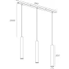 Oz mini K3 takpendel 3-lys sort/bronse
