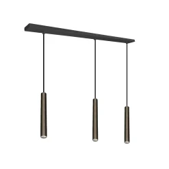Oz mini K3 takpendel 3-lys sort/bronse