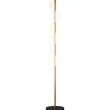 Paisley LED gulvlampe sort/gull m/dim