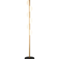 Paisley LED gulvlampe sort/gull m/dim
