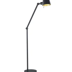Pionex gulvlampe sort/gull