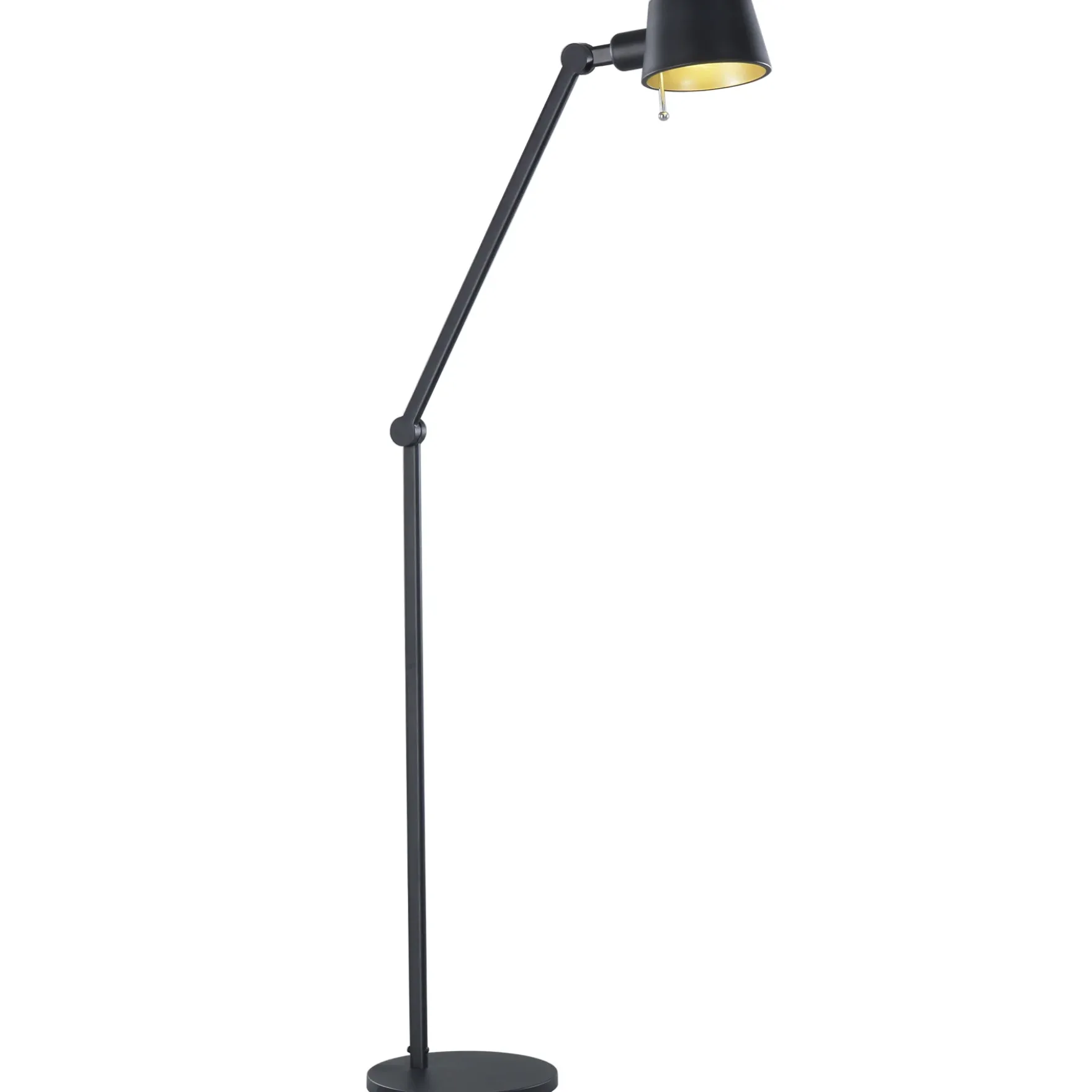 Pionex gulvlampe sort/gull