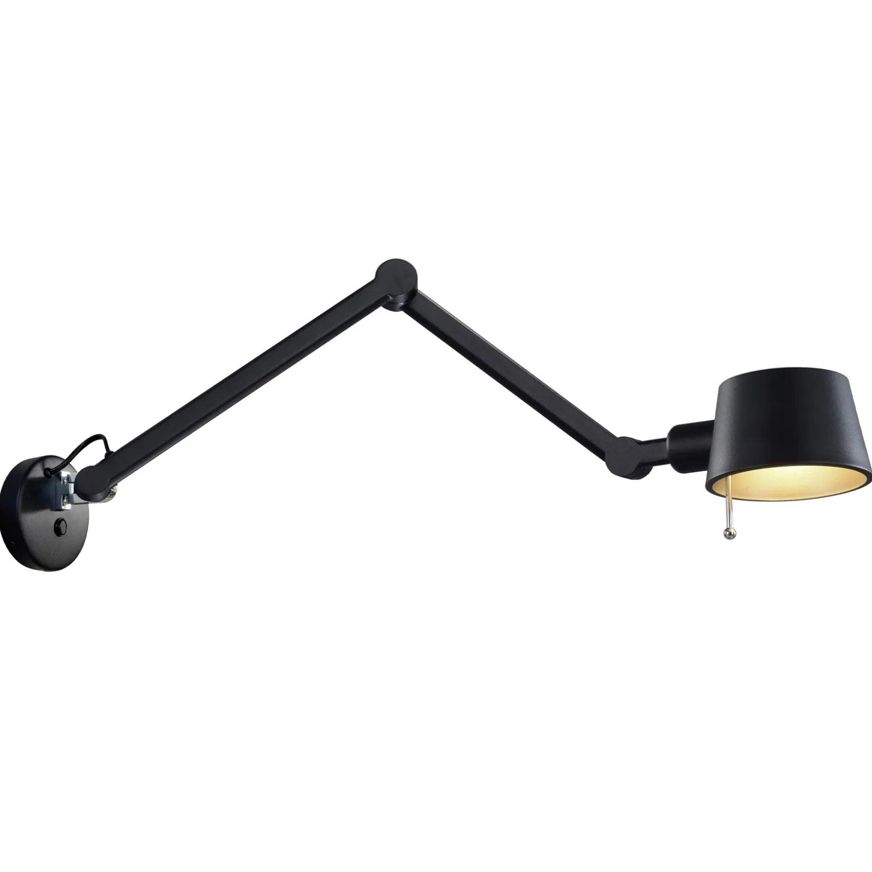 Pionex vegglampe sort/gull