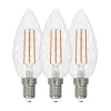 3pk LED E14 krystall klar 3W dimbar