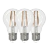 3pk LED E27 normal klar 4.9W dimbar