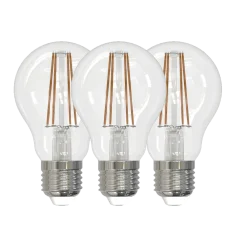 3pk LED E27 normal klar 4.9W dimbar