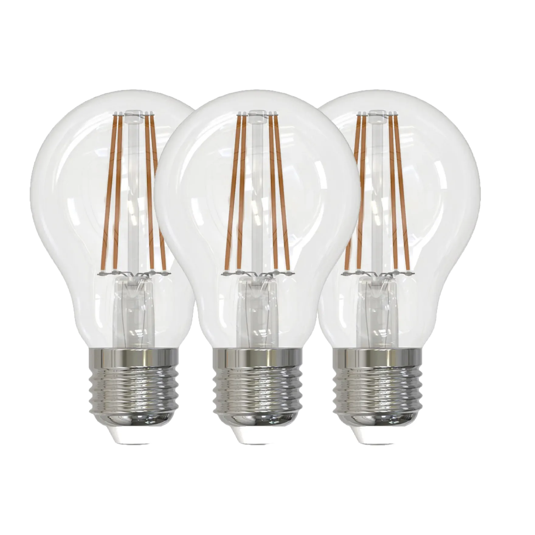 3pk LED E27 normal klar 4.9W dimbar