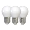3pk LED krone E27 opal 7W 806lm dimbar
