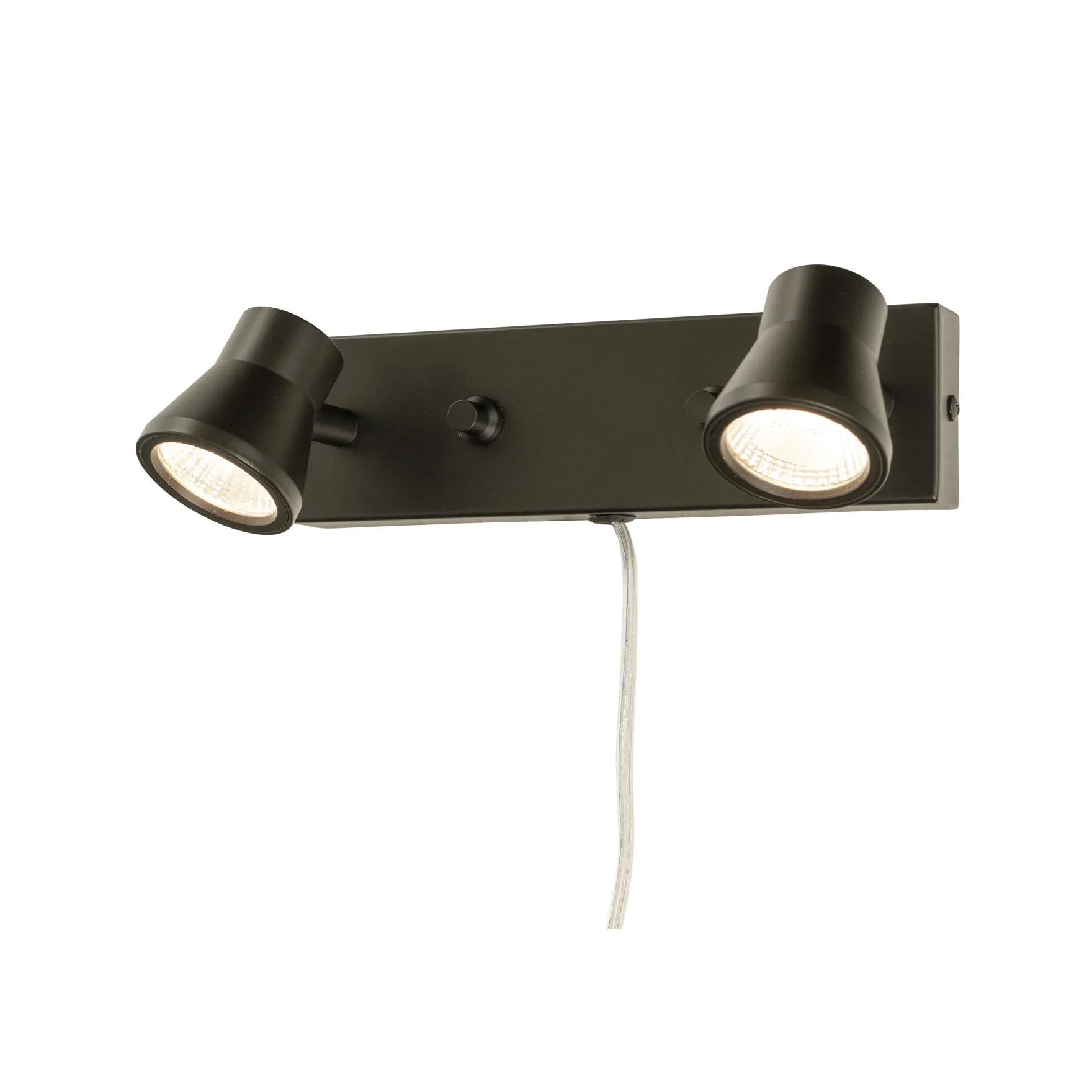 Pluto vegglampe 2-lys sort
