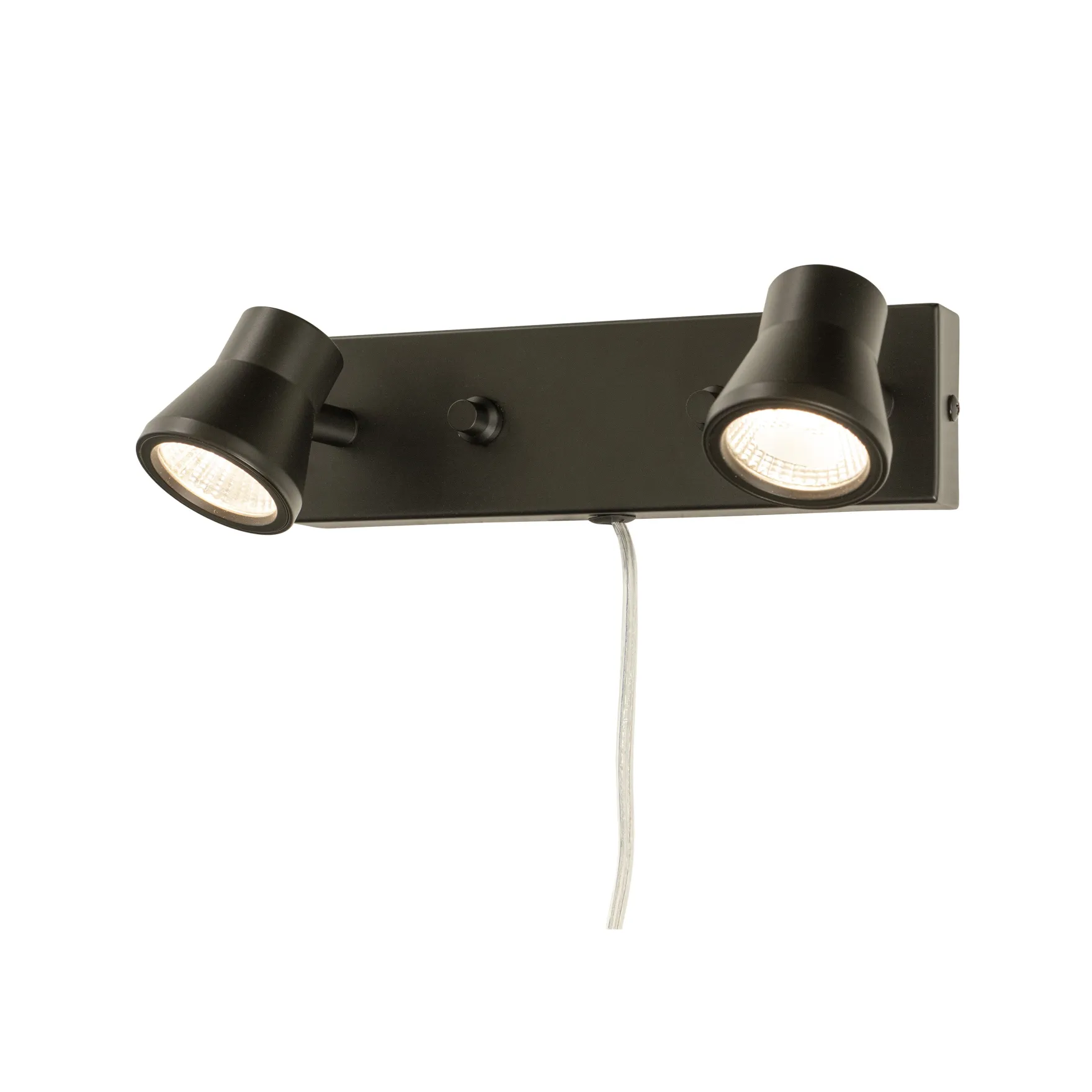 Pluto vegglampe 2-lys sort